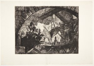 Projeksiyon platformundaki mahkumlar by Giovanni Battista Piranesi