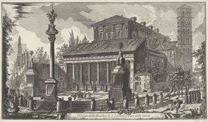 Sint-Laurens buiten de Muren te Roma S. Lorenzo Bazilikası'nın duvarların dışından görünümü (nesne üzerindeki başlık) Gezichten op Rome (dizi başlığı) Giambattista Piranesi mimarı Ve (nez) iano tarafından tasarlanan ve oyulan Roma manzaraları (seri baş by Giovanni Battista Piranesi