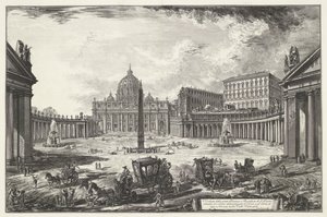 Sint-Pietersplein, Sint-Pietersbasiliek te Vaticaanstad ile bir araya geldi Büyük meydanın ve Aziz Petrus Bazilikası