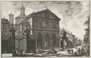 Sint-Sebastiaan buiten de Muren te Roma S. Sebastiano Bazilikası'nın Roma surlarının dışından görünümü, Via Appia üzerinde (nesne üzerindeki başlık) Gezichten op Rome (seri başlığı) Giambattista Piranesi mimar Ve ( nez ) ıan by Giovanni Battista Piranesi
