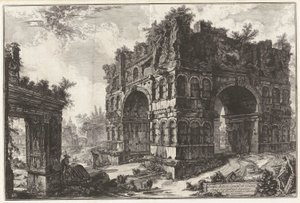 Volgarm.te di Giano adlı tapınak. A. degl olarak bilinen Arco by Giovanni Battista Piranesi