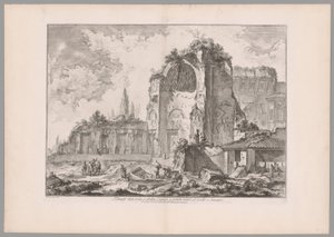 Temple of Sol and Luna..., from Views of Rome (Güneş ve Ay Tapınakları ya da diğer adıyla İsis ve Serapis Tapınakları, Roma