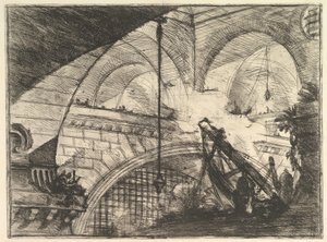 Kabuk Süslü Kemer, Carceri dinvenzione Hayali Hapishanelerinden, yaklaşık. 1749-50. by Giovanni Battista Piranesi