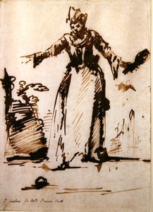 Cavalier (kağıt üzerinde kalem ve mürekkep) by Giovanni Battista Piranesi