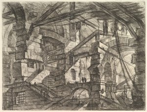 Gotik Kemer, Carceri dinvenzione Hayali Hapishanelerinden, yaklaşık. 1749-50. by Giovanni Battista Piranesi