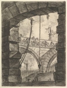 Hayali Hapishanelerin Hapishanelerinden Grand Piazza, yaklaşık. 1749-50. by Giovanni Battista Piranesi