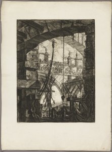 Grand Piazza, Hayali Hapishanelerden 4. plaka by Giovanni Battista Piranesi
