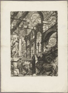 Aslan Kabartmaları, Hayali Hapishanelerden 5. plaka by Giovanni Battista Piranesi