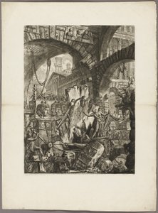 Raftaki Adam, Hayali Hapishanelerden 2. plaka by Giovanni Battista Piranesi