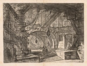 Hapishaneler: Fenerli Geniş Bir Salon, 1745-1750. by Giovanni Battista Piranesi