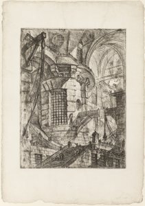 Yuvarlak Kule, Hayali Hapishanelerden 3. plaka by Giovanni Battista Piranesi