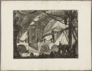 Sawhorse, Hayali Hapishanelerden 12 numaralı plaka by Giovanni Battista Piranesi