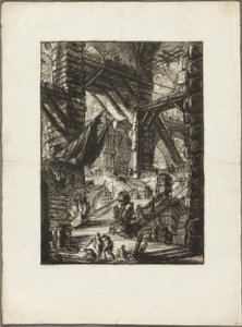 Kupalı Merdiven, Hayali Hapishanelerden 8. plaka by Giovanni Battista Piranesi