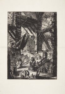 kupa ile merdiven by Giovanni Battista Piranesi
