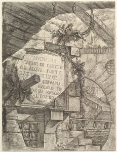 Başlık Sayfası, Carceri dinvenzione Hayali Hapishanelerden, yaklaşık. 1749-50. by Giovanni Battista Piranesi