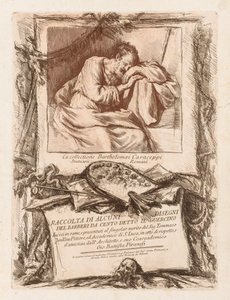 Barberi'nin Cento Ietto il Gerucino'dan bazı çizimlerinin Koleksiyonunun Başlık Sayfası, 1764. by Giovanni Battista Piranesi