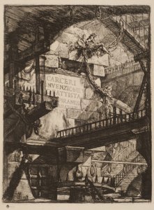 Başlık Plakası, Hayali Hapishanelerden Plaka I, c.1750 (kağıt üzerine gravür) by Giovanni Battista Piranesi