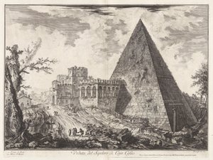 Veduta del Sepolcro di Cajo Cestio (Caius Cestius