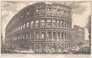 Kolezyum olarak bilinen Flavian Amfitiyatrosu'nun görünümü, 1757. by Giovanni Battista Piranesi