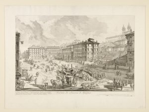 Views of Rome'dan Piazza di Spagna'ya bakış by Giovanni Battista Piranesi