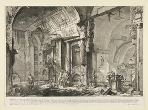 Le Antichit'ten L. Arruntius'un mezar odasının başka bir bölümünün görünümü? Roma by Giovanni Battista Piranesi