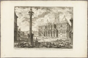 Views of Rome'dan iki kanatlı S. Maria Maggiore Bazilikası'nın görünümü by Giovanni Battista Piranesi