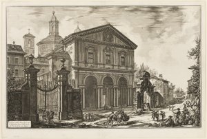 San Sebastiano fuori delle mura Bazilikası'nın görünümü [St. Sebastian Surların dışında] Appian Yolu üzerinde, Views of Rome'dan by Giovanni Battista Piranesi