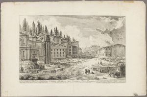 Antik Roma Forumu Alanının Roma Görünümünden Görünümü by Giovanni Battista Piranesi
