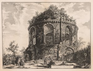 Roma Manzaraları: Tivoli yakınlarındaki Sözde Tempio della Tosse, 1763. by Giovanni Battista Piranesi