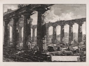 Tapınağın iç görünümü, by Giovanni Battista Piranesi