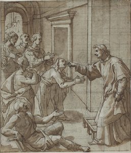 Aziz Lawrence körleri iyileştiriyor by Giovanni Battista Pozzi