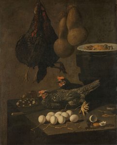 Tavuklar ve Yumurtalarla Natürmort by Giovanni Battista Recco