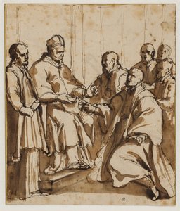 1612 tarihli "Universi agri domini" boğasını çıkaran Papa Paul V by Giovanni Battista Ricci
