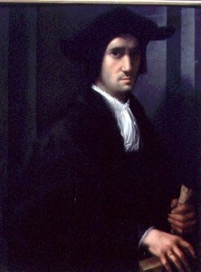 Bir Adamın Portresi (panel) by Giovanni Battista Rosso Fiorentino