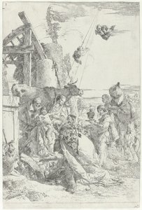 Üç Kral tarafından Mesih Çocuğunun Tapınması Scherzi di fantasia (dizi adı) by Giovanni Battista Tiepolo