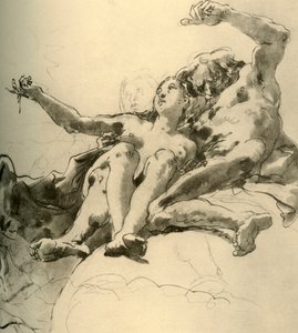 Güneşi işaret eden Genç Kadının Yanındaki Yaşlı Adam, 18. yüzyılın ortaları, 1928 by Giovanni Battista Tiepolo