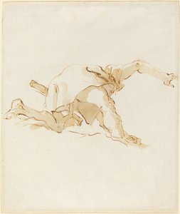 Bulut Üzerinde Şekil by Giovanni Battista Tiepolo