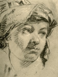 Sarıklı Kızın Başı, 18. yüzyılın ortaları, 1928 by Giovanni Battista Tiepolo