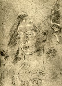 Genç Bir Kadının Başı, 18. yüzyılın ortaları, 1928 by Giovanni Battista Tiepolo