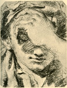 Genç Bir Kadının Başı, 18. yüzyılın ortaları, 1928 by Giovanni Battista Tiepolo