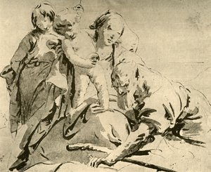 Kutsal Aile, 18. yüzyılın ortaları, 1928 by Giovanni Battista Tiepolo