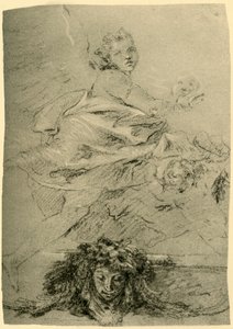Hovering Genius, 18. yüzyılın ortaları, 1928 by Giovanni Battista Tiepolo