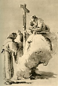 Madonna, iki kutsal keşişle birlikte, 18. yüzyılın ortaları, 1928 by Giovanni Battista Tiepolo