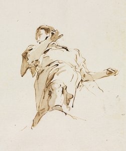 Aşağıdan Görülen Erkek Figürü, c. 1740