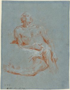 Dirseğine Yaslanmış Çıplak Erkek (verso) by Giovanni Battista Tiepolo