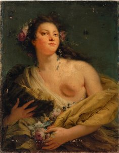 Flora olarak bir bayanın portresi by Giovanni Battista Tiepolo