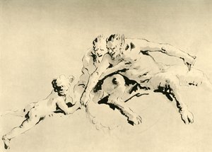 İki Faun ve bir Aşk Tanrısı, 18. yüzyılın ortaları, 1928 by Giovanni Battista Tiepolo