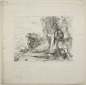 Çeşitli Kaprisler: Kitapla Duran Filozof, 1785. by Giovanni Battista Tiepolo