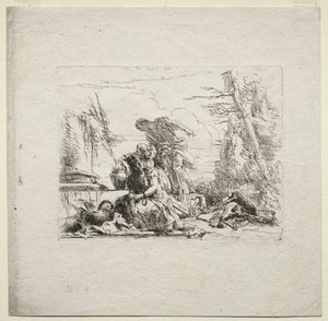 Çeşitli Kaprisler: Kelepçeli Kadın, 1785. by Giovanni Battista Tiepolo
