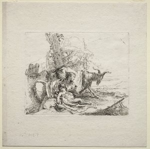 Çeşitli Kaprisler: Tefli Kadın by Giovanni Battista Tiepolo